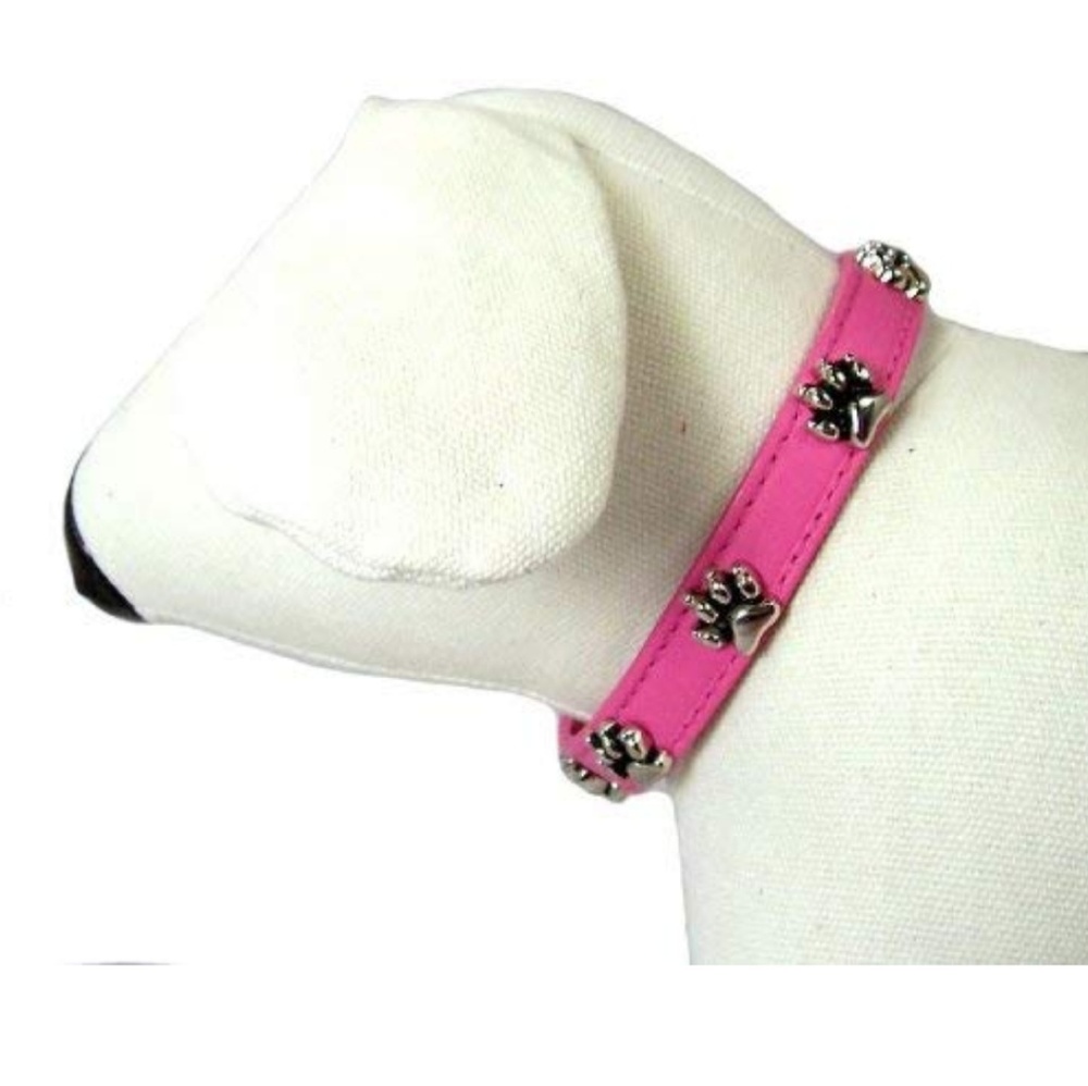 Nwt pink leather dog collar - Picture 2 of 5